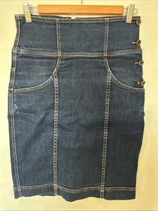 Ted baker Blue Denim Skirt Size 3/UK12 - Picture 1 of 3