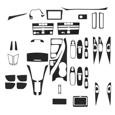 50 peças kits reais de fibra de carbono tampa de acabamento interior completa para Infiniti Q50 Q60 14-20 - Imagem 1 de 4