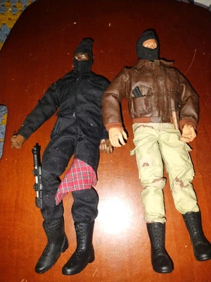 Lot of 2 Action Figures 12" Hasbro 1990s & 21st Century Masked Guy Ninjas GI Joe - Image 1 of 4
