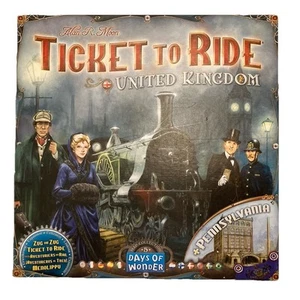 Ticket To Ride United Kingdom/Pennsylvania Alan R. Moon/Map 5 Days Of Wonder NEW - Picture 1 of 12