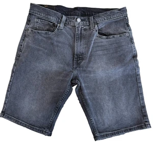 Herren Levi's 412 Jeans Shorts Taille Größe 34 (eigentlich 34) 11" Schrittlänge schwarz - Bild 1 von 13