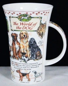 DIE WELT DES HUNDES FEINES BONE CHINA DUNOON VON CAROLINE DADD TASSE 6" HOCH NEU - Bild 1 von 6