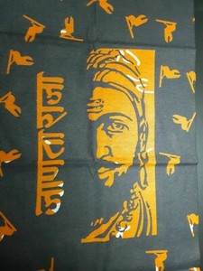 10x pk KING SHIVAJI SHIVA Shield Mask Balaclava Buff Neck Gaiter BLACK GOLD FLAG