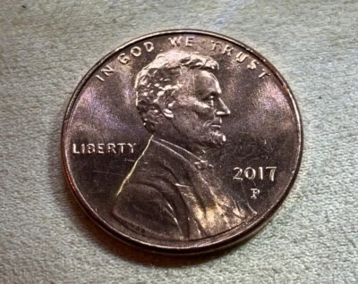 2017 P  Lincoln Cent Doubled Die DDO DDR, Reverse Dbl Strike error, #LS-005 - Image 1 of 4