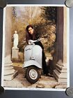 Vintage 1996 Vespa Motor Scooter Geraldine Chaplin Picture, Print, Poster - RARE