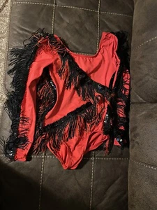 Girls Dancewear Red Sizw Small (T2) - Picture 1 of 4