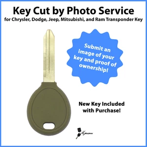 -Key Cut by Photo- Service for Chrysler Dodge Jeep Transponder Key Replacement - Bild 1 von 7