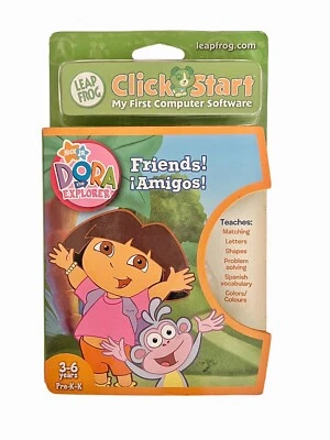 NEW Click Start Leap Frog Game Cartridge Dora Explorer Spanish Friends Amigos - Image 1 of 2