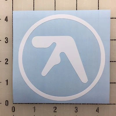 Aphex Twin Vinyl Decal Sticker 4" Wide White - Includes Two Stickers