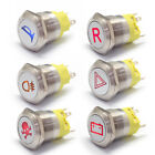 22mm Push Button Horn Momentary Metal Switch Car Boat LED Waterproof 12V