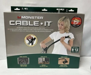 Monster Cable – It Cable Management Black Organizer Holds 8 To 12 Cables 8ft NIB - Picture 1 of 9