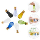  7 Pcs Treibende Flasche Glas Mit Deckel Minibehälter Mehrfarbig