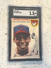 1954 Topps #94 Ernie Banks Rookie SGC 1.5 HOF RC Chicago Cubs Baseball Card