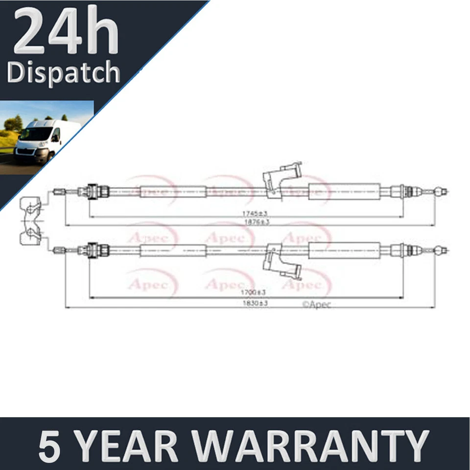 Cable de freno de mano trasero Purevue 30714215 se adapta a Volvo S40 2004-2005 V50 2004-2005 Foto 1 de 2