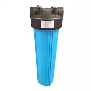 1" NPT Heavy Duty Blue Polypropylene Single Cartridge Filter Housing - Picture 1 of 2