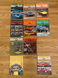 1973 Road & Track Magazine Lot of 10 Jan-Dec Jaguar Fiat Pantera Porsche Race - Foto 1 di 11