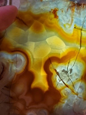 Natural Laguna Banded Iris Agate Slab Both Polished Rainbow Agate Mexico 71g - Image 1 of 4