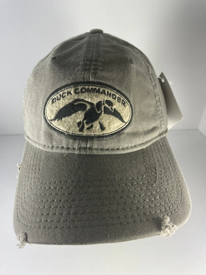 Duck Commander Duck Dynasty Distressed Olive Hat Cap Camo Arise Kill Eat Hunt - Image 1 of 4