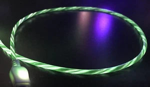 CANDY FLOW MOVING LIGHT-UP glow led charger cable for MICRO USB B smart phones - Picture 1 of 16
