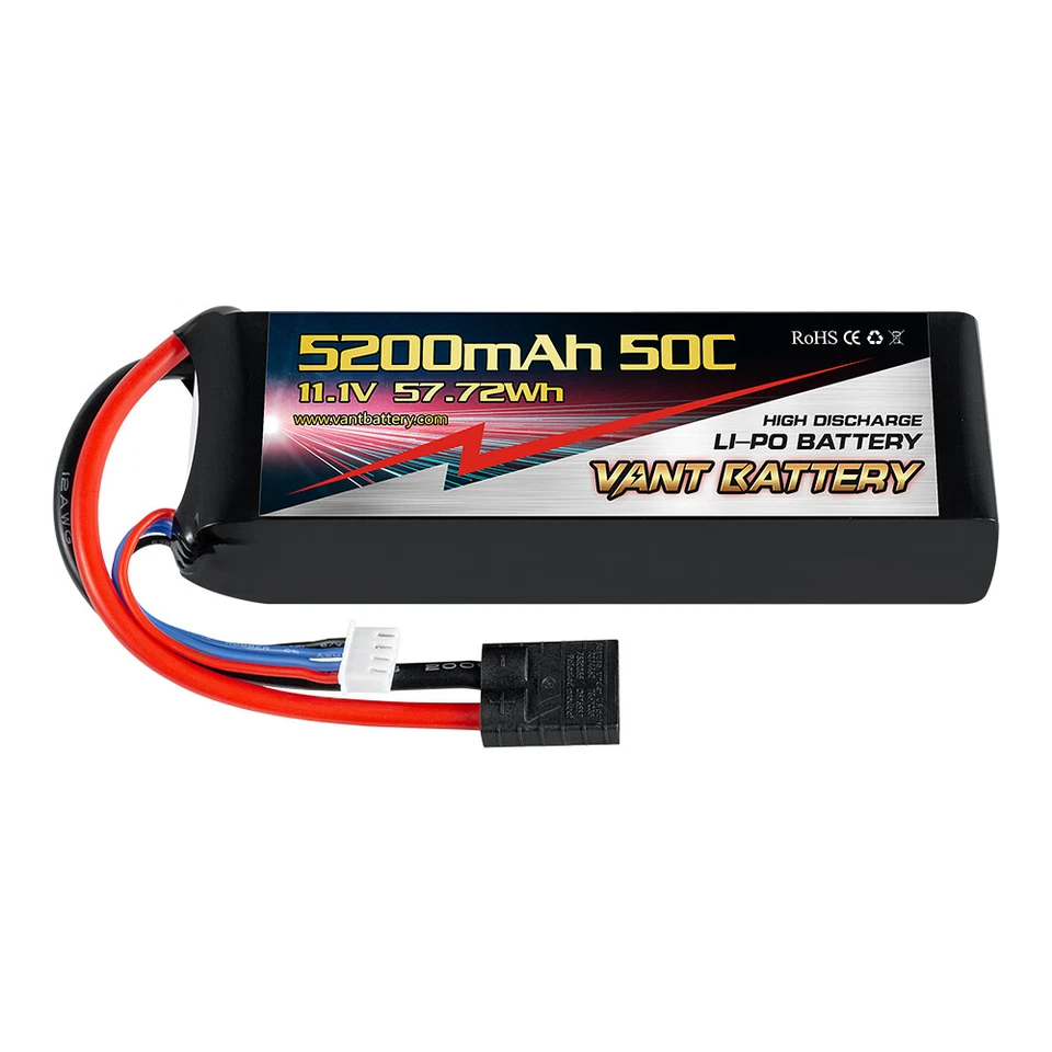 VANT 5200MAH 3S 11.1 50C LIPO BATTERY FITS TRAXXAS  SLASH RUSTLER STAMPEDE REVO - Image 1 of 1