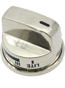 Replacement Part - Gas Stove Stainless Steel  Burner Knob 4-pack Fits LG Ranges  - Picture 1 of 6