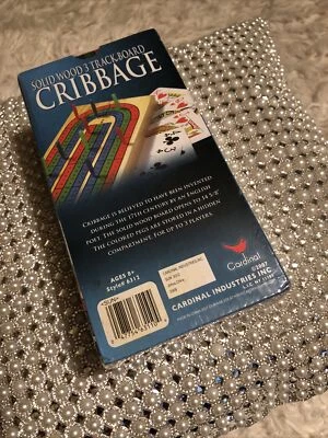 Cribbage Board Game w/Cribbage Pegs Folding Table &Instructions New Sealed - Image 1 of 4