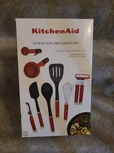 Kitchen Aid 15 Piece And Gadget Set Red New - Picture 1 of 4