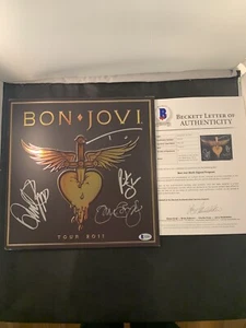 Grupo Bon Jovi Firmado 2011 Gira Libro Programa BAS COA LOA Autógrafo Jon Bon Jovi - Imagen 1 de 7