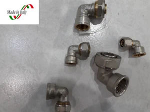 RACCORDO CURVO FILETTATO F A COMPRESSIONE PER MULTISTRATO DA 16X1/2" A 32X1" - Imagen 1 de 1