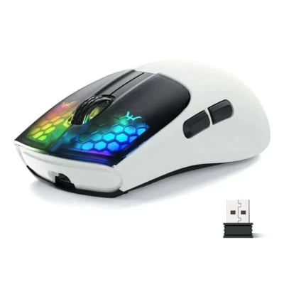 Attack Shark X5 Wireless Bluetooth Mouse 3-Mode RGB PAW3212 4000DPI Gaming - Image 1 of 4