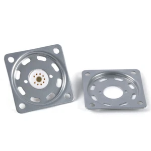 2pcs 9pin Ventilated Plate Tube Socket Shock Proof Adapter Silver 12AX7 EL84 Amp - Picture 1 of 6
