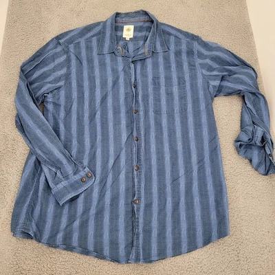 The Territory Ahead Mens Shirt XXL Blue Striped Long Sleeve Button Front - Image 1 of 4