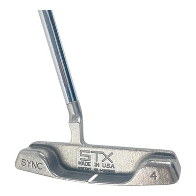 STX SYNC 4 Putter Red Insert Flanged Blade USA Steel Shaft 35" RH Lamkin Grip - Image 1 of 4