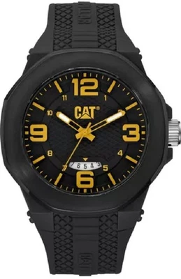CAT LT16121137 Men's Caterpillar Hive Black Rubber Strap Analog Watch - image 1 of 2