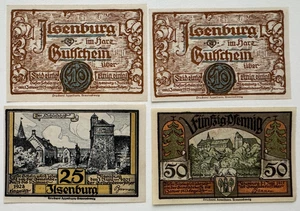 07-07 Ilsenburg, 644.2b+c,e, 2x10+25+50 Pfennig, 1.6.21-1.1.1923, Erh.: UNC-XF - Imagen 1 de 2