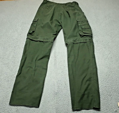 Pantalones cargo Boy Scouts of America niños jóvenes 32 verde oliva uniforme convertible Foto 1 de 4
