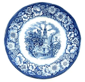 Platillo Liberty Blue Historic Colonial Scenes Old North Church 5,75" - Imagen 1 de 4
