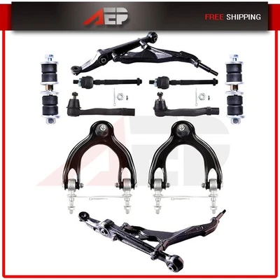 For 1994-2001 Acura Integra 10 Pcs Front Control Arm Tie Rod Ends Suspension Kit Foto 1 de 4