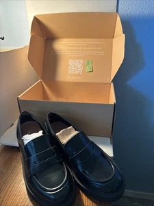 WYDR Slip On Platform Black Penny Loafer Worn Once Women’s Size 8 Box Fj - Picture 1 of 17