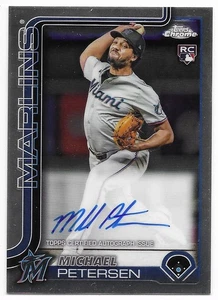 2025 Topps Chrome Rookie Auto Michael Petersen (#RA-MP) Marlins RC - Bild 1 von 2