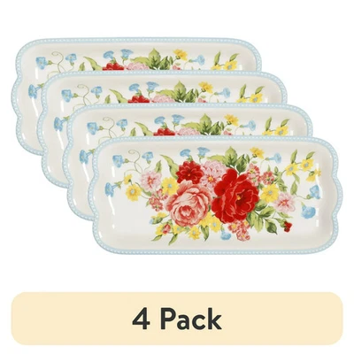 Bandeja de cocina The Pioneer Woman vajilla de cerámica rosa dulce 14,17 pulgadas Foto 1 de 2