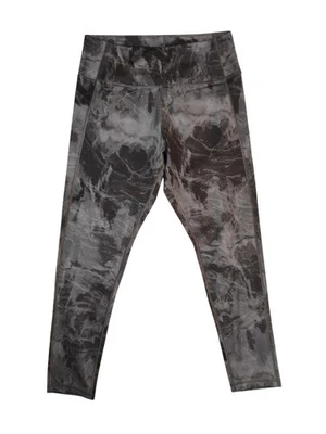 Danskin Leggings Womens Large Black Gray Tie Dye High Waist Athletic Yoga Pants - Image 1 of 4