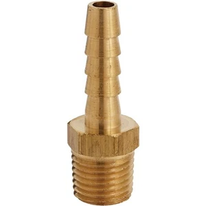 Milton 1/4 In. Barb 1/4 In. MNPT Brass Hose End (2-Pack) S-600 Milton S-600 - Imagen 1 de 2
