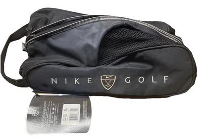 Nuevo Nike Golf Negro Cremallera Zapato Bolsa Ligera Ventilada Nuevo con Etiquetas. Log it Foto 1 de 4