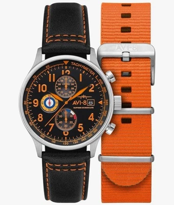 Relógio de quartzo japonês cronógrafo clássico AVI-8 Hawker Hurricane 42mm - Imagem 1 de 4