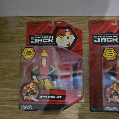 x4 job lot boxed x2 Samurai Jack BATTLE ARMOR  x1 samurai x1 scared cartoon net - Image 1 of 4