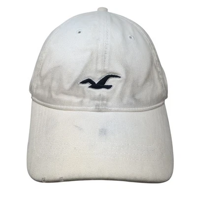 Chapéu Hollister Slideback Branco Tamanho Único Logotipo Bordado Ajustável - Imagem 1 de 4