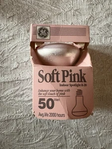 GE 50R20/SPK 50 Watt Soft Pink Indoor Spotlight Medium Base Light Bulb - Picture 1 of 4