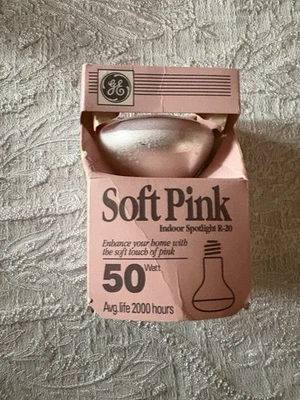 GE 50R20/SPK 50 Watt Soft Pink Indoor Spotlight Medium Base Light Bulb - Image 1 of 4