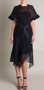 BIANCA SPENDER Green Black Chiffon Lauren Georgette Dress Size 14 $795 - Bild 1 von 8